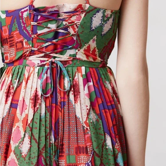 ANTHROPOLOGIE MAEVE Terana Maxi Dress | Size 0 | Boho Print | Halter Neck - Picture 6 of 14